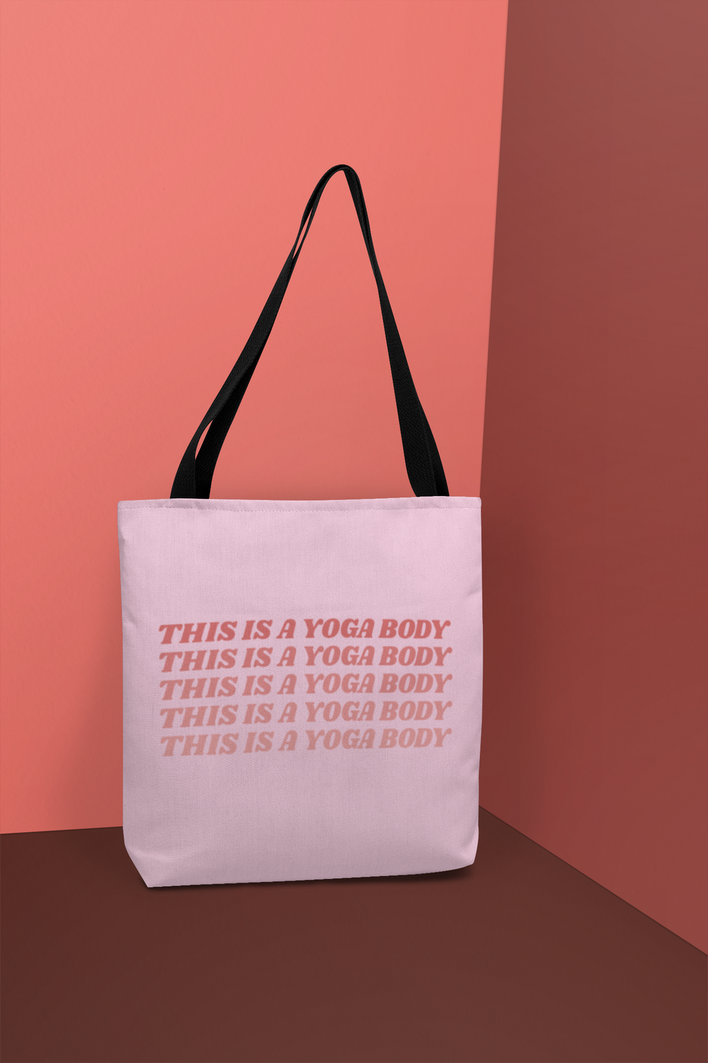 This is a Yoga Body tote bag. Created by Yoga and Mahogany.
