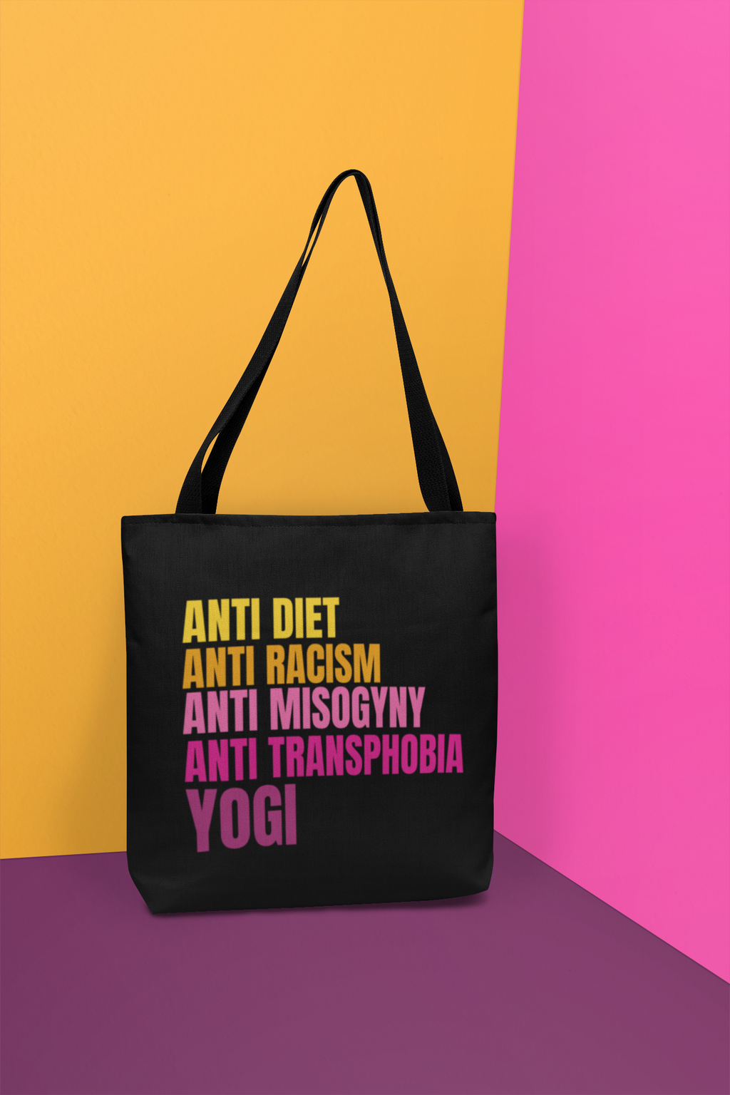 The Anti tote bag. Created by Yoga and Mahogany.