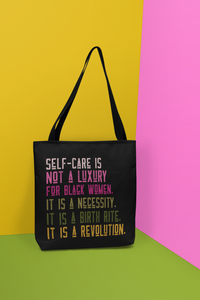 The Self Care tote bag. Created by Yoga and Mahogany.