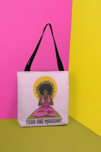 The Yoga and Mahogany tote bag. Created by Yoga and Mahogany.